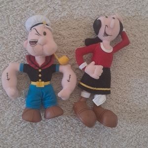 Popeye and Olive Oyl Felt Dolls